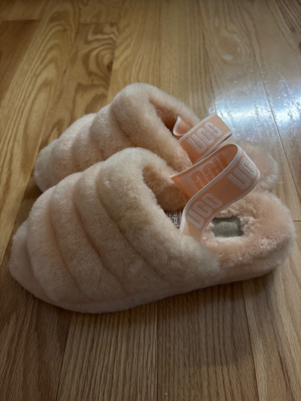 Coral Ugg Fluff Yeah Slippers